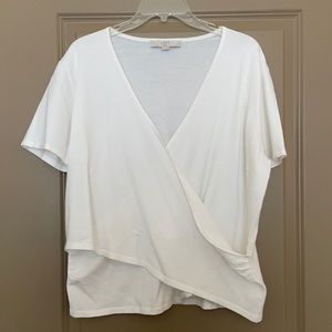 White cross over shirt